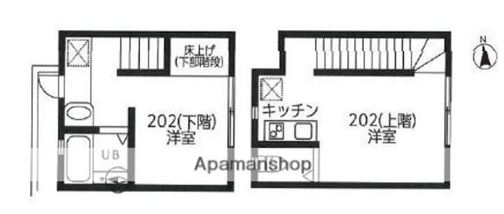 東京都北区上十条3丁目の賃貸アパートの間取り