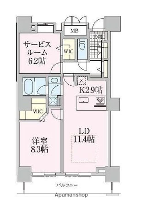 東京都荒川区南千住4丁目の賃貸マンションの間取り