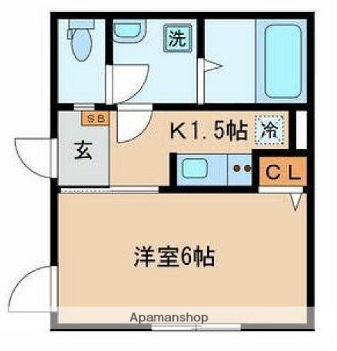 東京都北区中十条3丁目の賃貸アパートの間取り