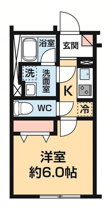 東京都新宿区西五軒町の賃貸マンションの間取り