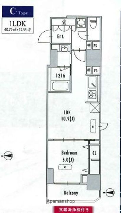 GRANPASEO浅草入谷の間取り