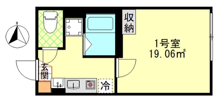 東京都板橋区蓮根1丁目の賃貸アパートの間取り
