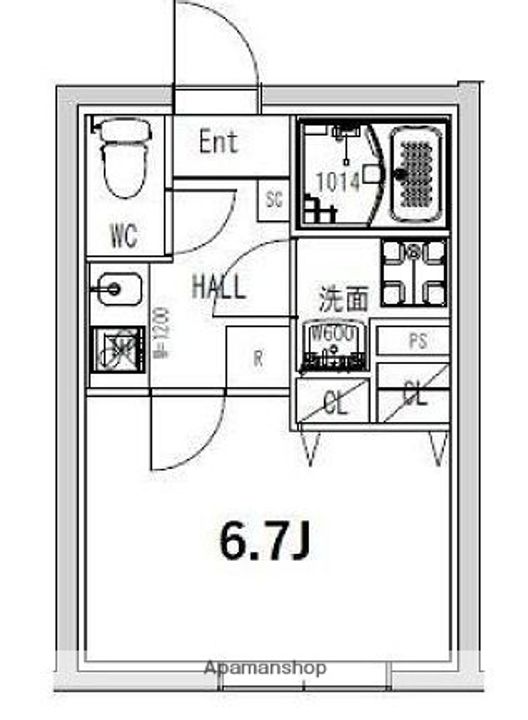 東京都北区王子5丁目の賃貸マンションの間取り
