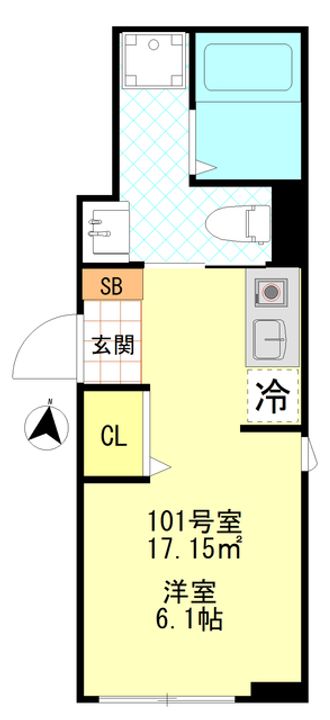 東京都荒川区荒川3丁目の賃貸アパートの間取り