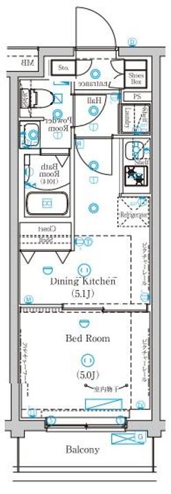 東京都北区東十条3丁目の賃貸マンションの間取り