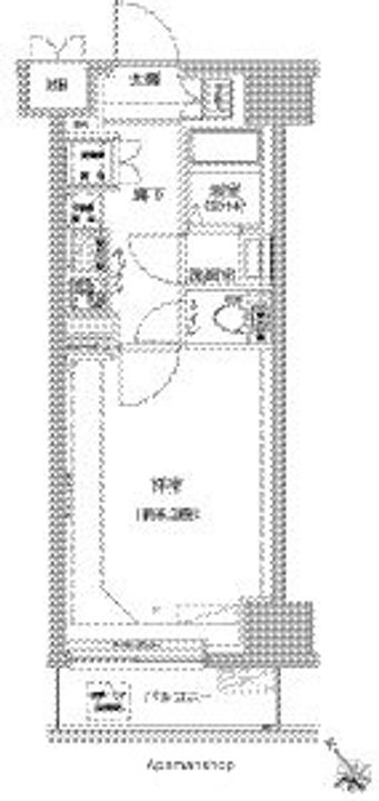 東京都北区田端新町3丁目の賃貸マンションの間取り
