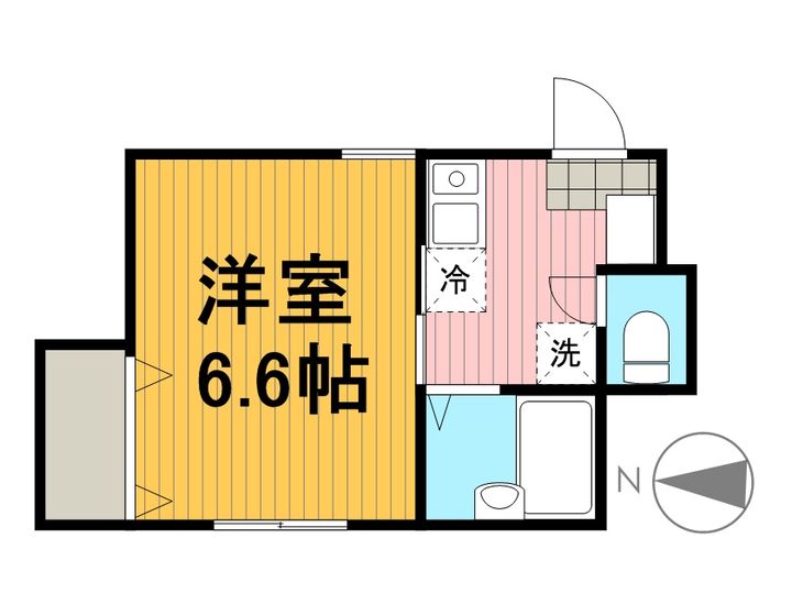 東京都荒川区東日暮里2丁目の賃貸アパートの間取り