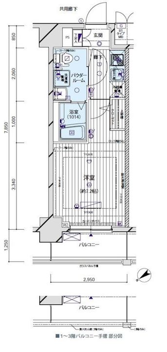 東京都江東区亀戸8丁目の賃貸マンションの間取り