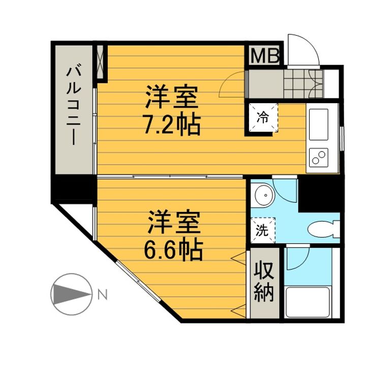 東京都墨田区横網2丁目の賃貸マンションの間取り