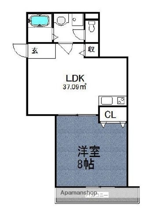東京都江東区新大橋2丁目の賃貸マンションの間取り