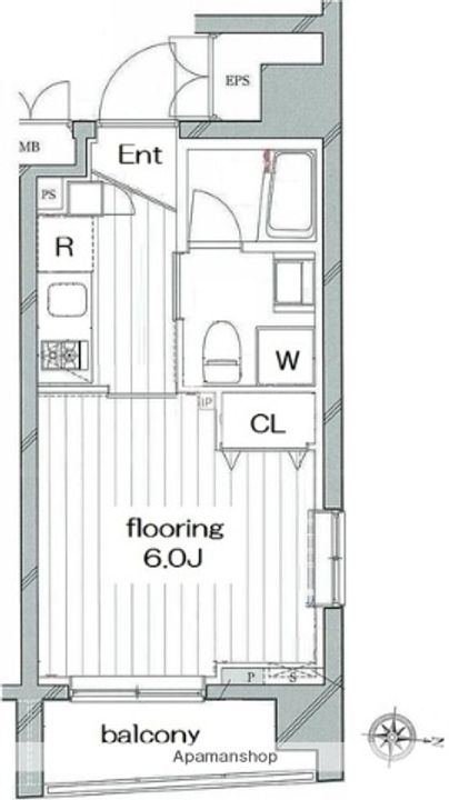 東京都江東区大島7丁目の賃貸マンションの間取り