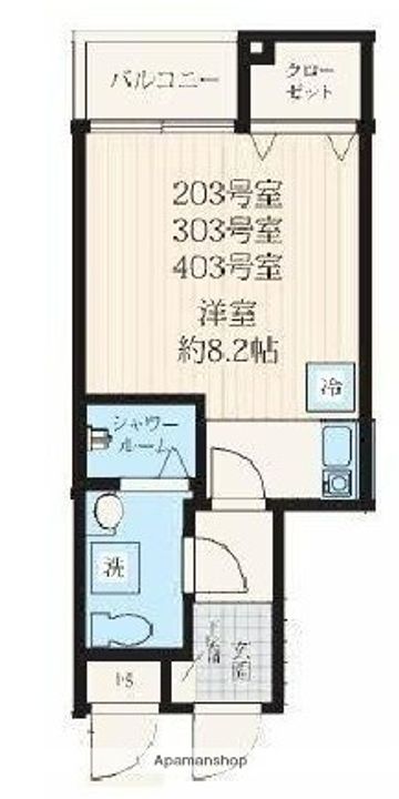 東京都江東区新大橋3丁目の賃貸マンションの間取り