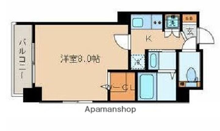 東京都墨田区亀沢4丁目の賃貸マンションの間取り