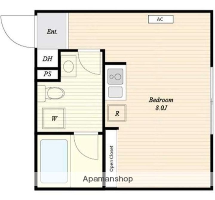 HW.HILLS 新大橋302の間取り