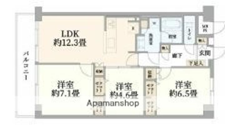 東京都江東区大島8丁目の賃貸マンションの間取り