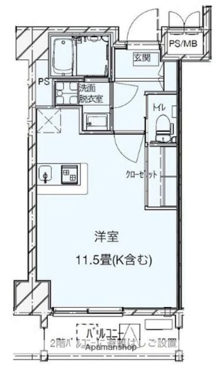 東京都墨田区東駒形1丁目の賃貸マンションの間取り