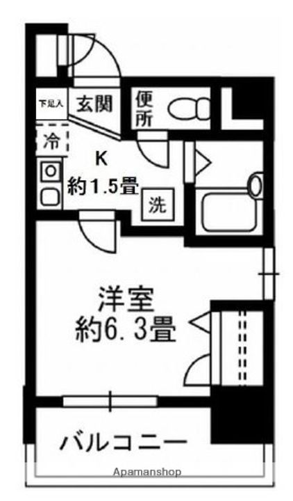 東京都中央区八丁堀2丁目の賃貸マンションの間取り