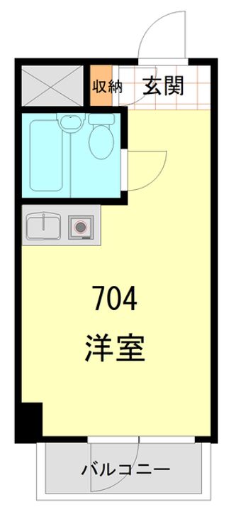 東京都千代田区神田東紺屋町の賃貸マンションの間取り