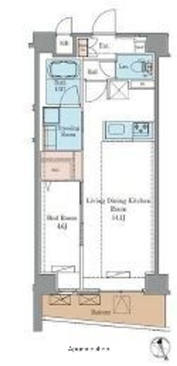 東京都江戸川区平井4丁目の賃貸マンションの間取り