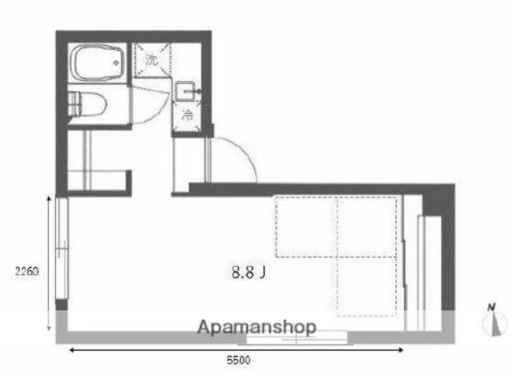 東京都台東区寿4丁目の賃貸マンションの間取り