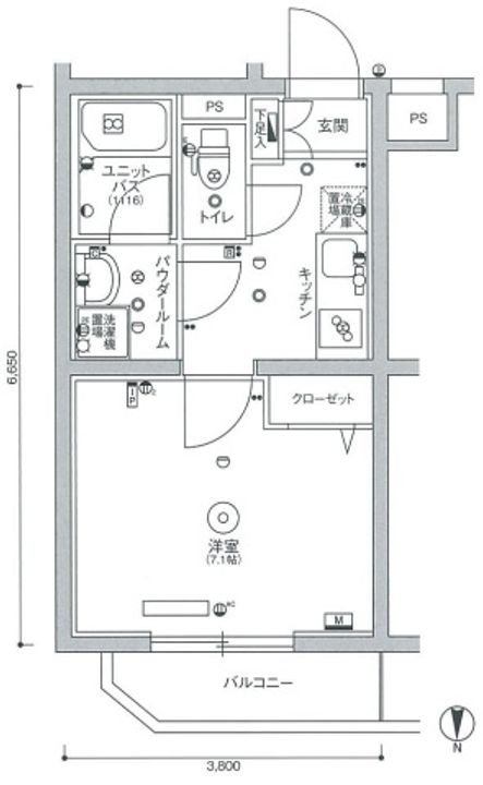 スカイコート小竹向原402号室の間取り