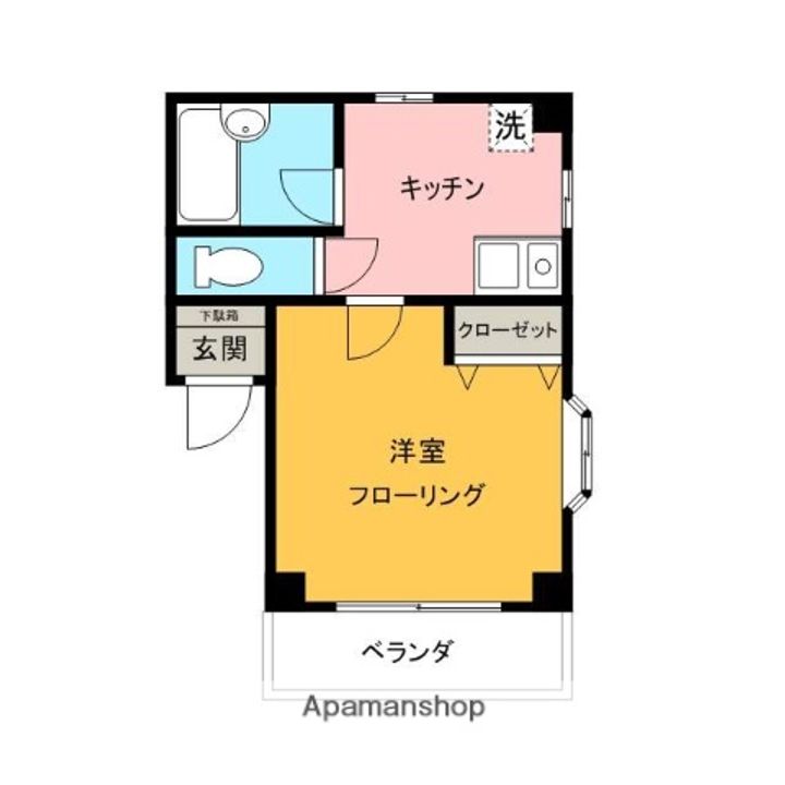東京都北区岩淵町の賃貸マンションの間取り