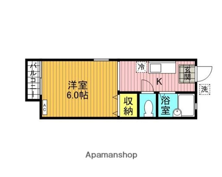 東京都北区赤羽西3丁目の賃貸アパートの間取り