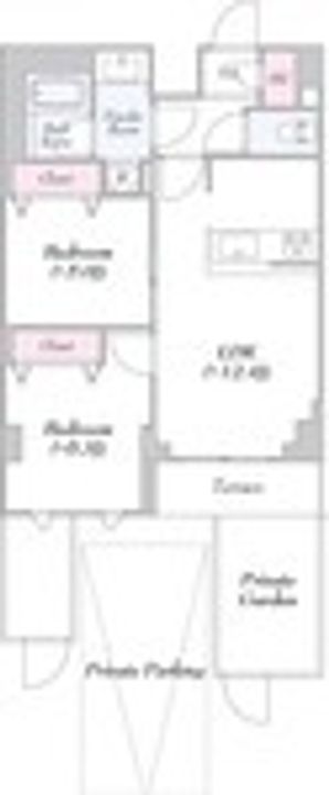 東京都板橋区東坂下2丁目の賃貸マンションの間取り