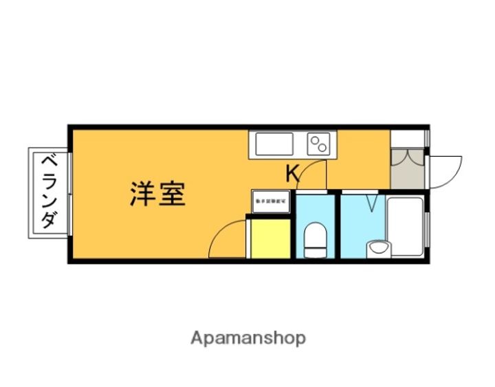 東京都小金井市貫井北町2丁目の賃貸アパートの間取り