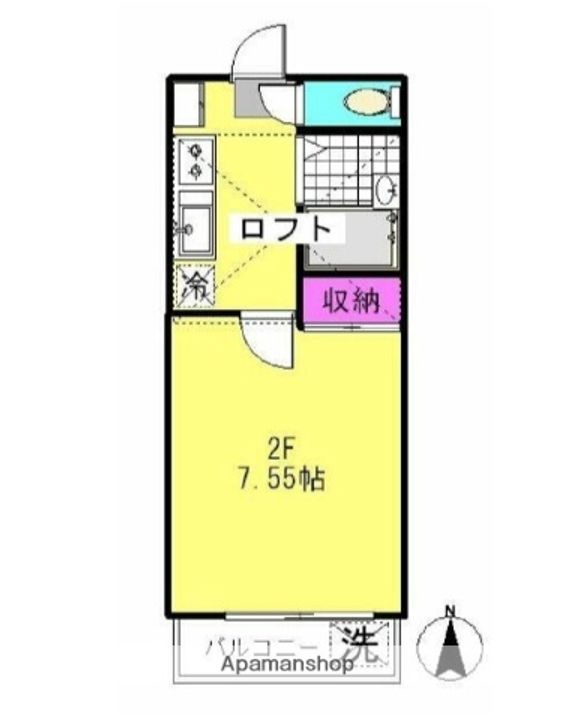 東京都三鷹市上連雀2丁目の賃貸アパートの間取り
