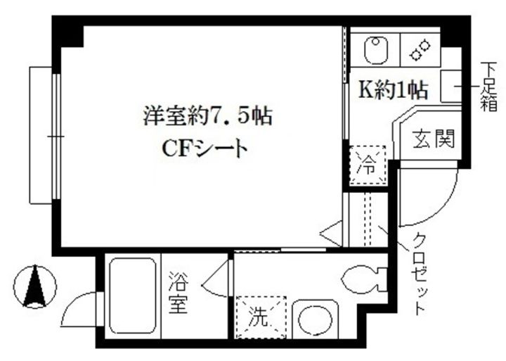 東京都練馬区練馬2丁目の賃貸マンションの間取り