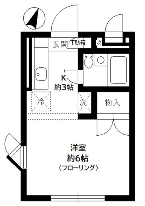東京都練馬区中村南3丁目の賃貸アパートの間取り