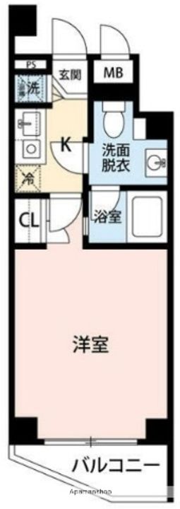 東京都中野区中央5丁目の賃貸マンションの間取り