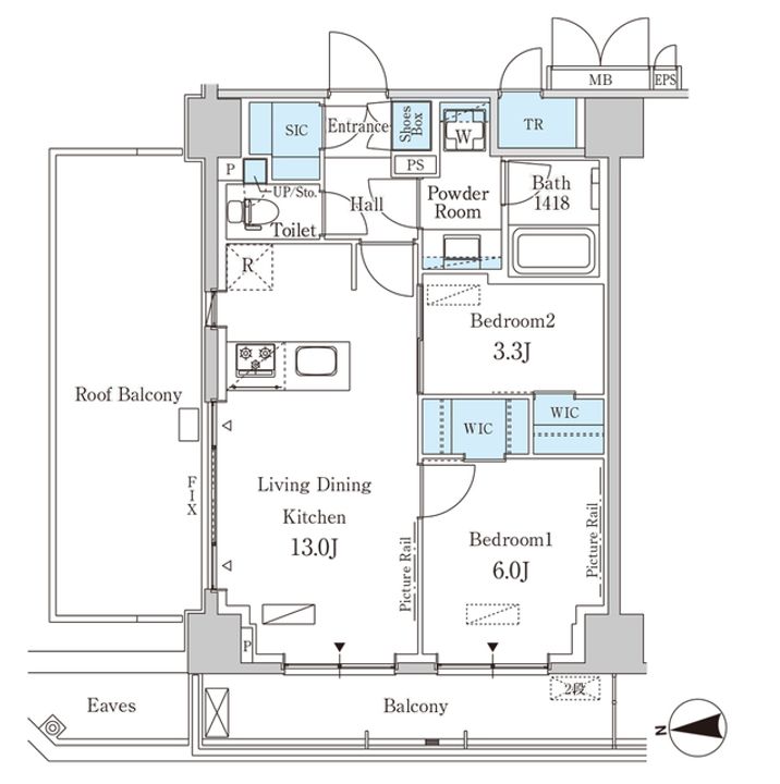 パークアクシス新宿西落合の間取り