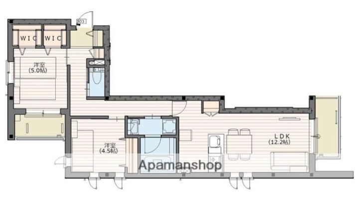 東京都杉並区善福寺1丁目の賃貸マンションの間取り