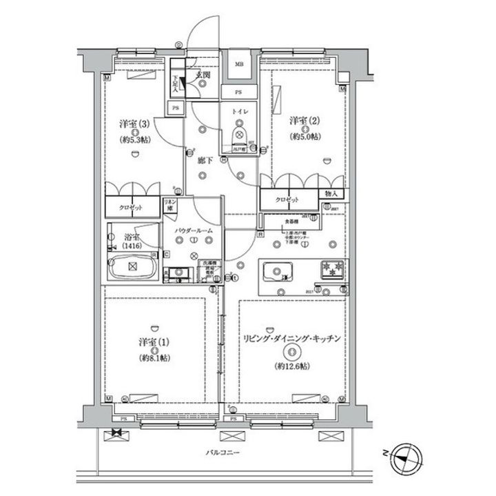 ニューミラ明大前の間取り