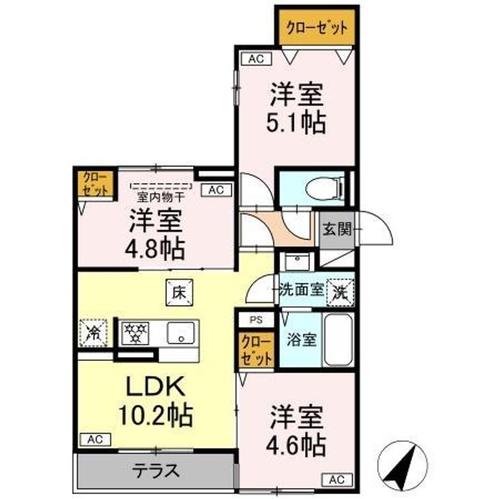セレスティア白鷺IIの間取り