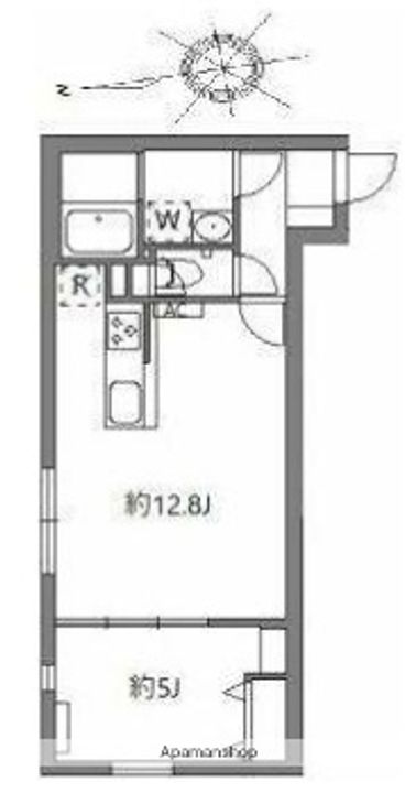 東京都中野区中央1丁目の賃貸マンションの間取り