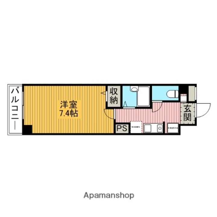 東京都武蔵野市西久保2丁目の賃貸マンションの間取り