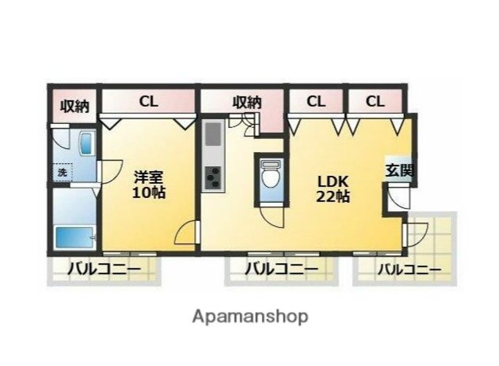 東京都杉並区阿佐谷南2丁目の賃貸マンションの間取り
