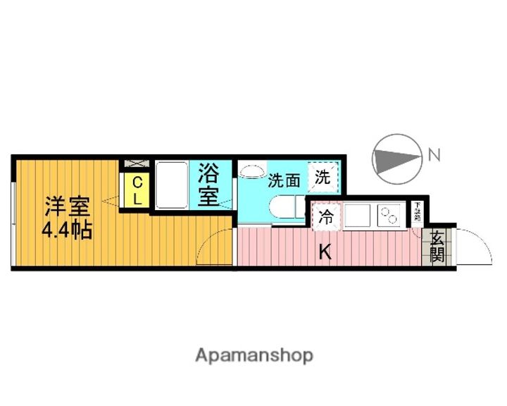 東京都杉並区西荻南4丁目の賃貸アパートの間取り