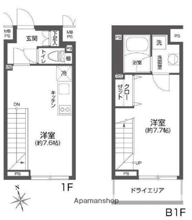 東京都杉並区高円寺南4丁目の賃貸マンションの間取り