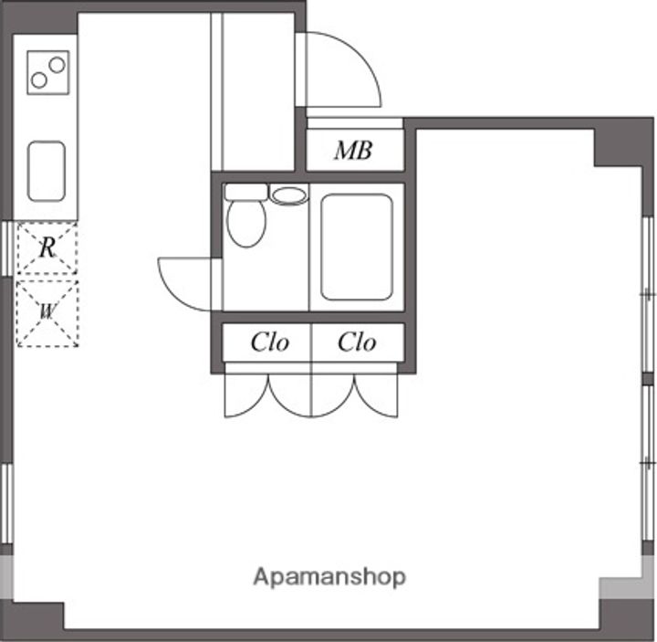 東京都目黒区洗足1丁目の賃貸マンションの間取り