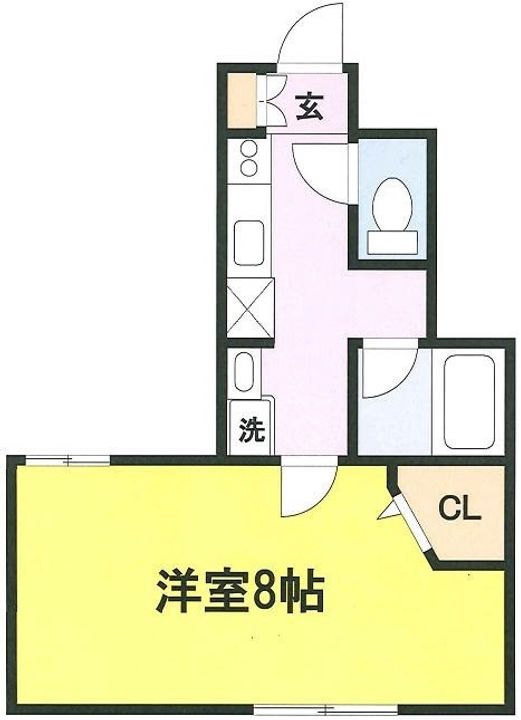 東京都目黒区柿の木坂1丁目の賃貸アパートの間取り