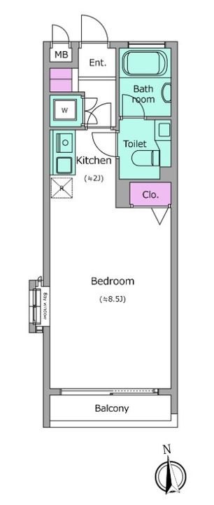 レジディア笹塚の間取り
