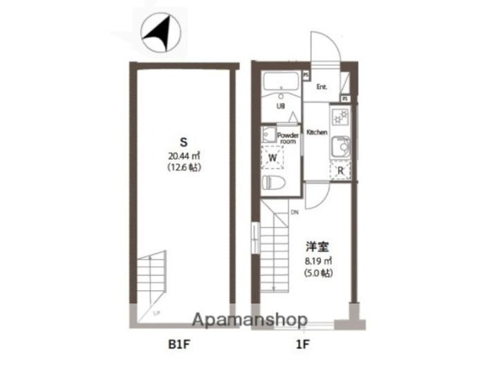東京都目黒区下目黒2丁目の賃貸マンションの間取り
