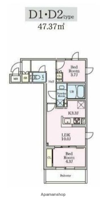リビオメゾン大岡山の間取り