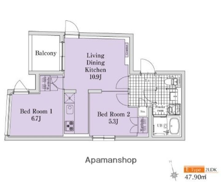 EXAM祐天寺Ⅱの間取り