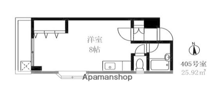 東京都目黒区鷹番1丁目の賃貸マンションの間取り