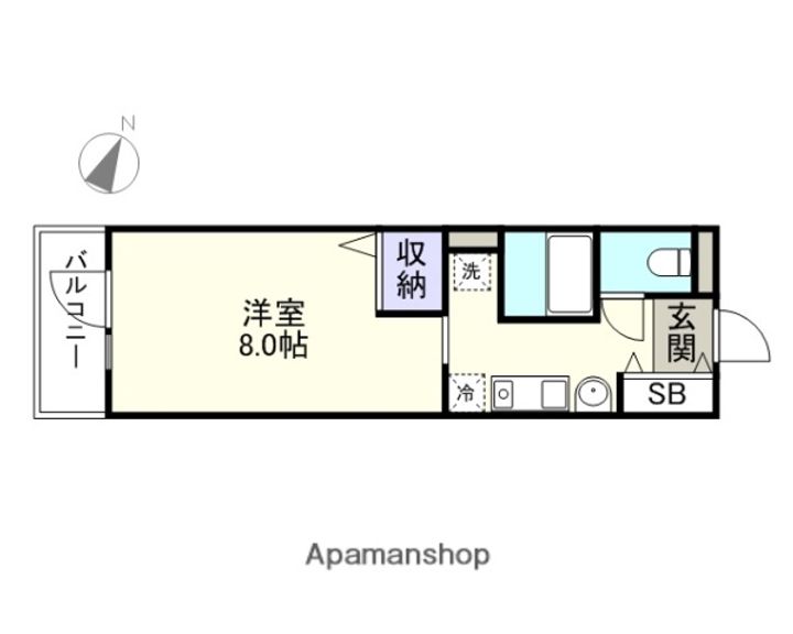 東京都世田谷区松原6丁目の賃貸マンションの間取り
